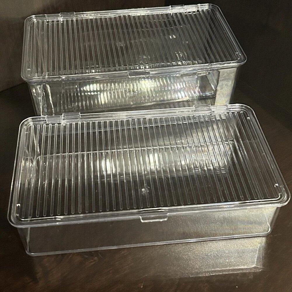 iDesign Hinged-Lid Stackable Boxes (Small and Large) - Picture 4 of 7